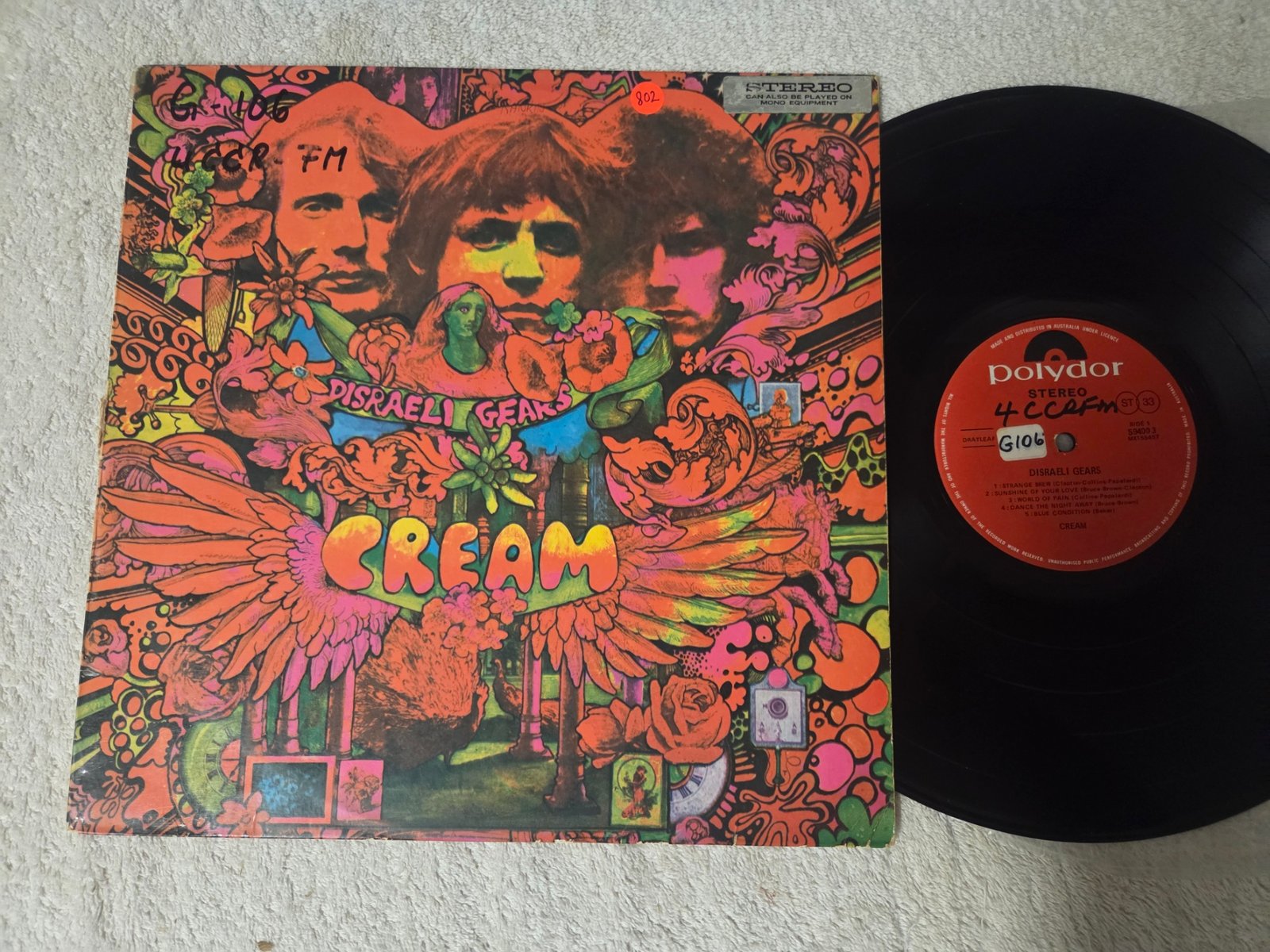 Cream Disraeli Gears LP front cover