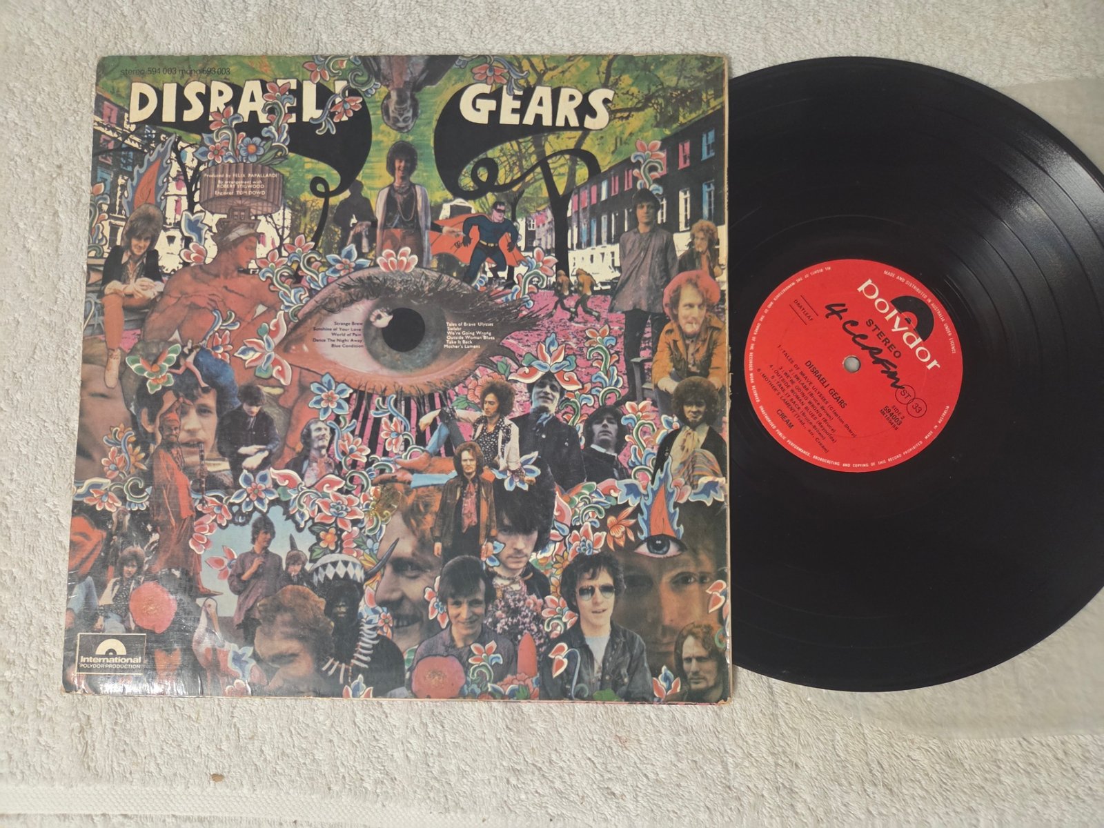 Cream Disraeli Gears Australian pressing vinyl record