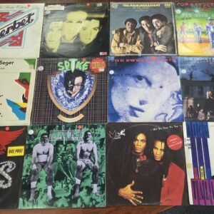 Vintage radio station vinyl record collection