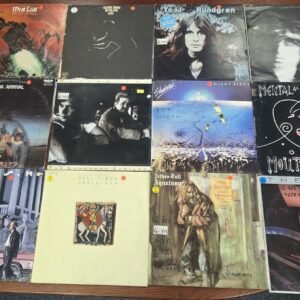 Classic rock and pop vinyl records from radio station archive