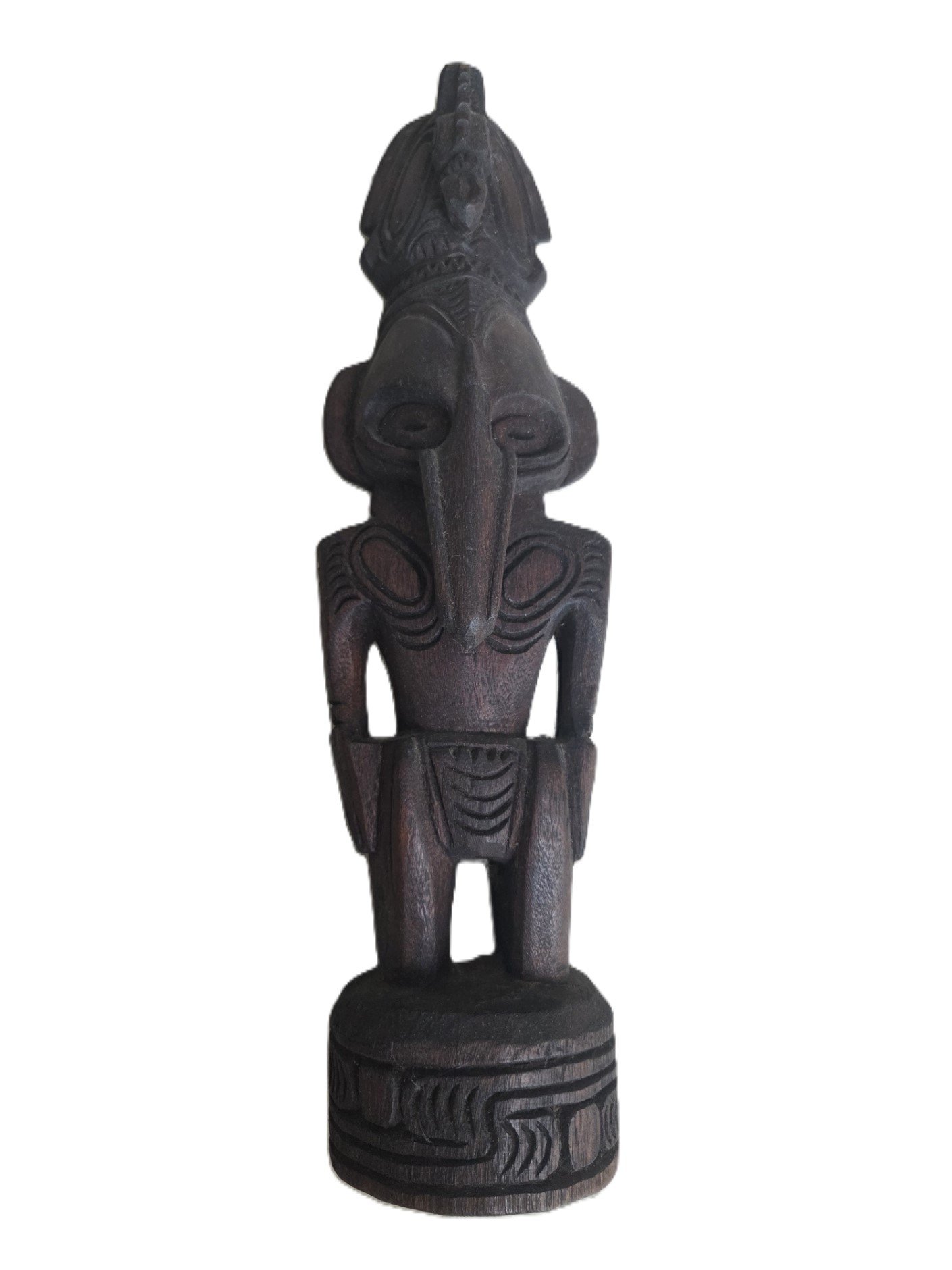 Sepik River tribal sculpture side profile