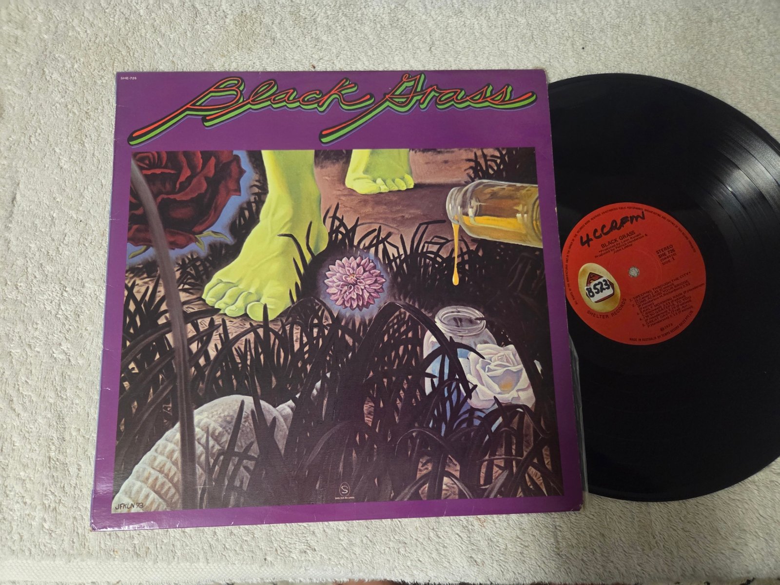 Black Grass LP front cover Australian pressing