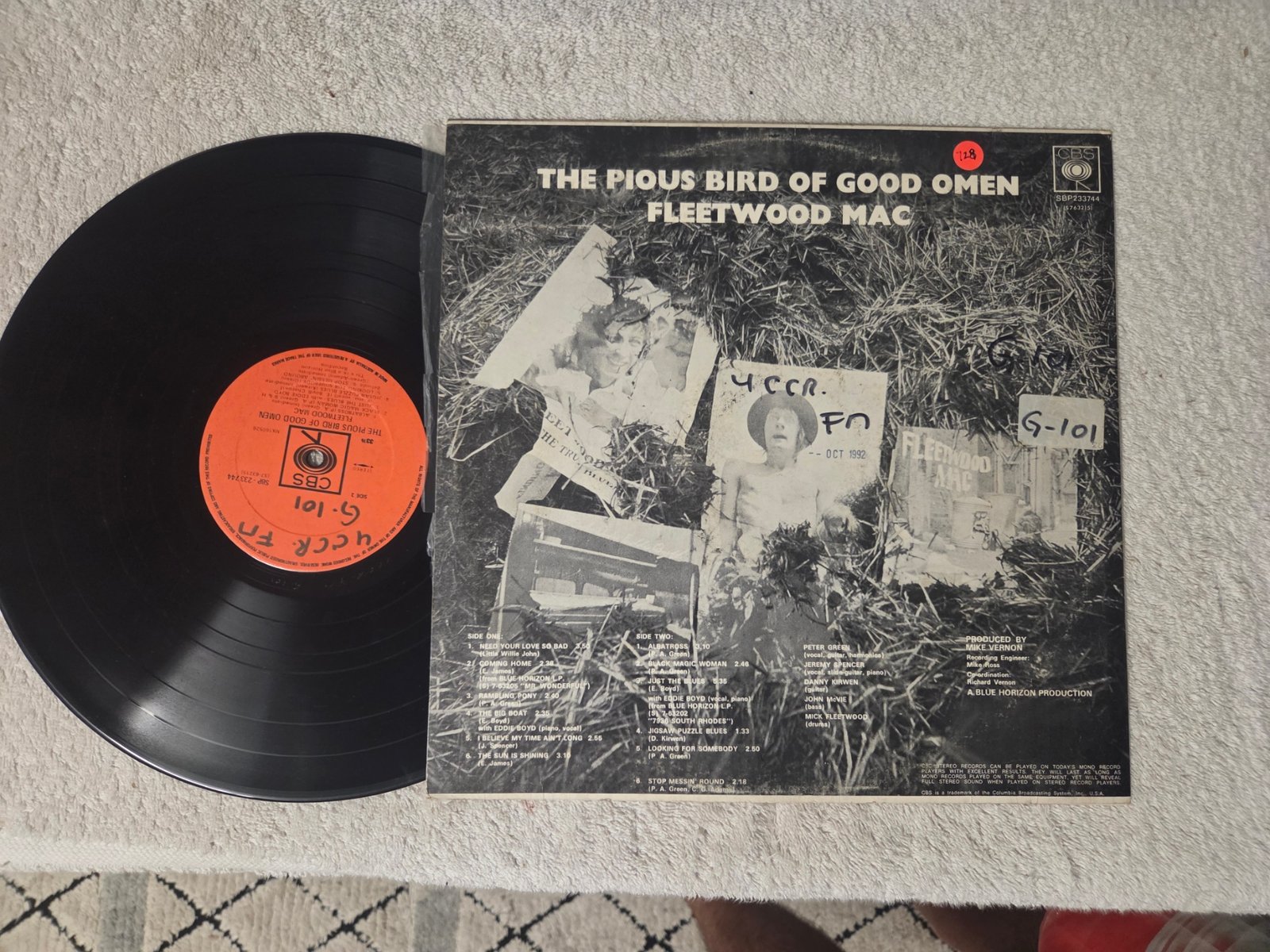 Fleetwood Mac Australian CBS pressing vinyl record