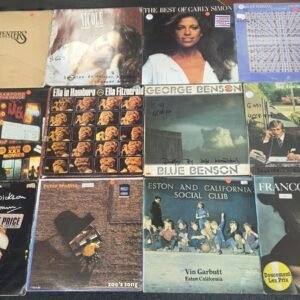 Assorted vintage vinyl records from former radio station library