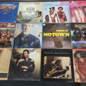 Mixed Motown and jazz radio station vinyl records