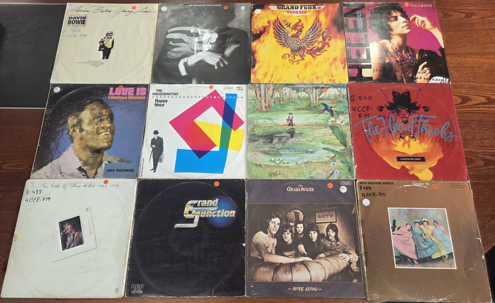 Mixed artist vinyl record collection from radio station archive