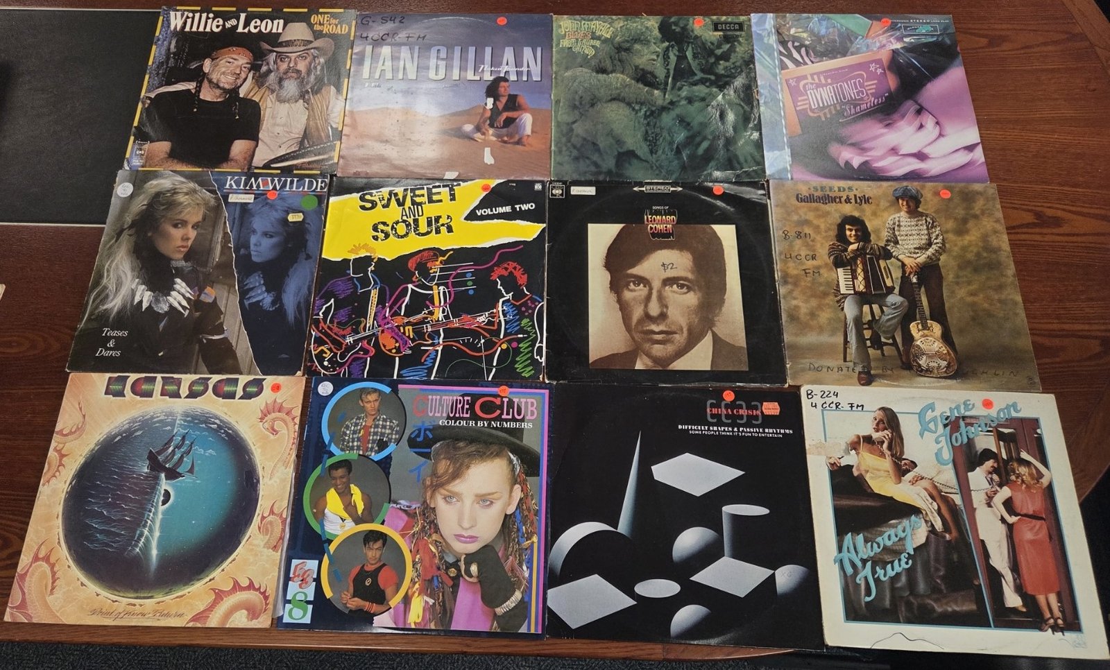 Mixed artist vinyl albums from former radio station archive