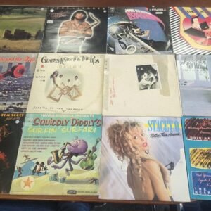 Mixed lot of vintage vinyl records from radio station archive