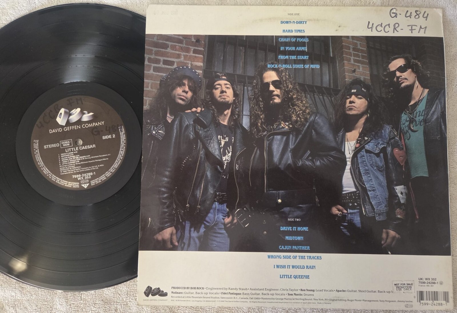 Little Caesar self titled album with Geffen label record