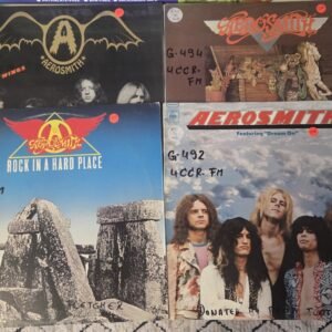 Aerosmith vinyl LP collection featuring four classic albums