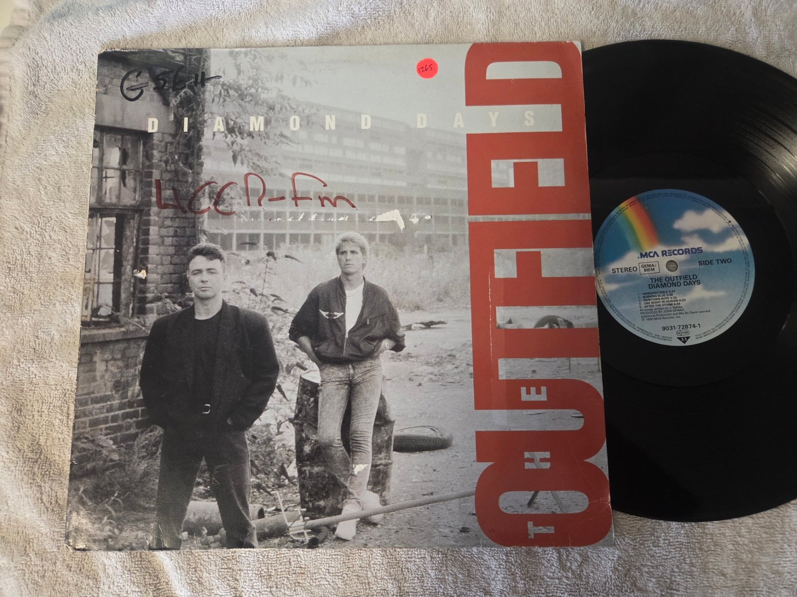 The Outfield Diamond Days vinyl LP front cover