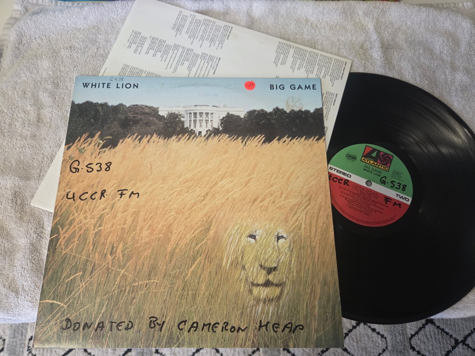 White Lion Big Game promotional vinyl LP front cover