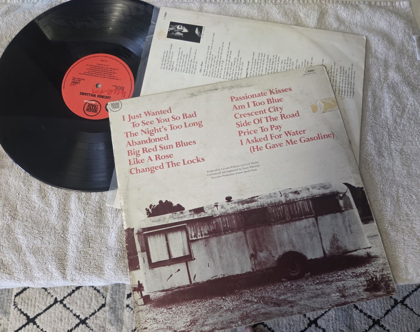 Lucinda Williams Rough Trade Records vinyl label