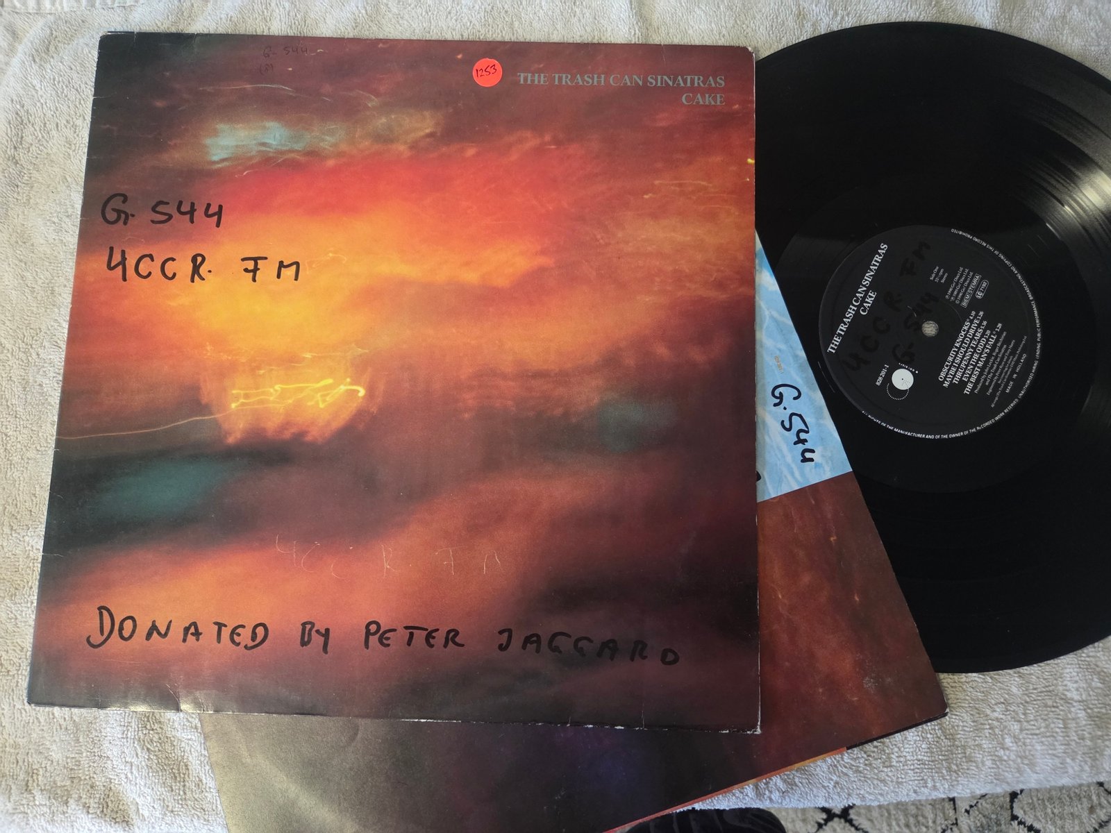 The Trash Can Sinatras Cake LP rear cover and track listing