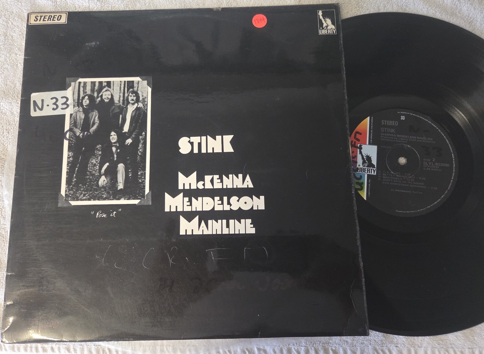 LOT 284 - McKenna Mendelson Mainline 'Stink' Vinyl LP