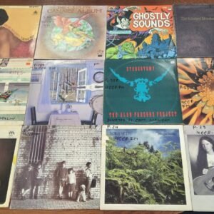 Bulk lot of vintage vinyl records from radio station collection