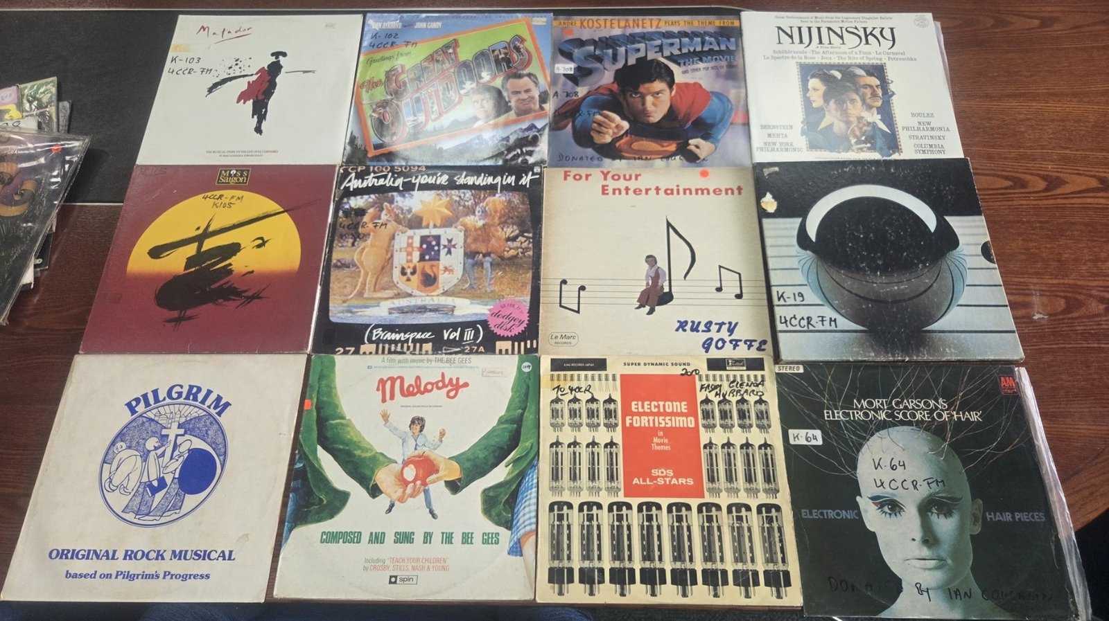 Bulk vinyl lot featuring Top Gun and Footloose soundtracks