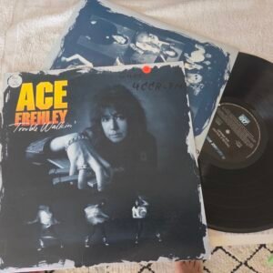 Ace Frehley Trouble Walkin vinyl LP front cover with record and inner sleeve