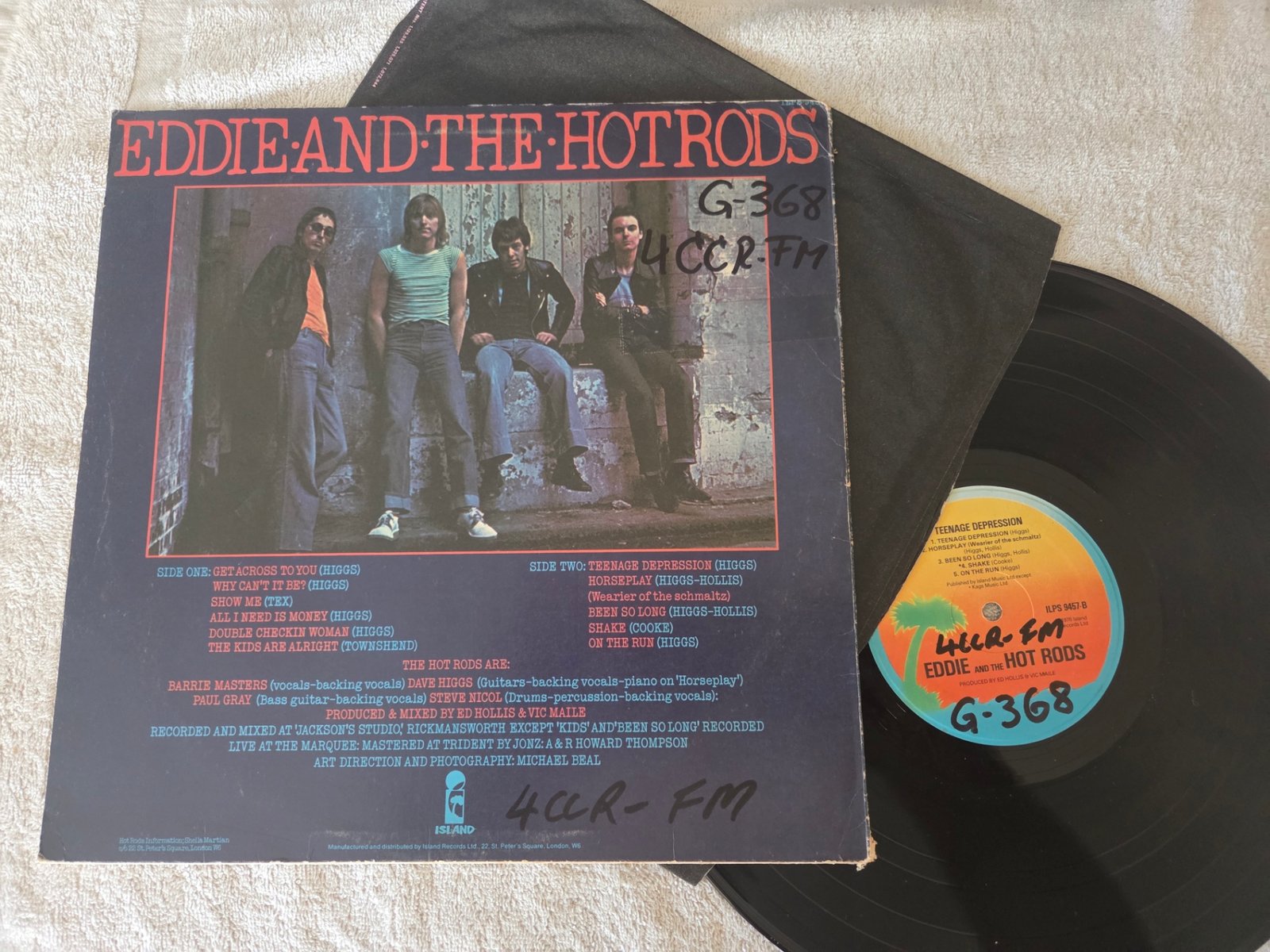 Teenage Depression vinyl record and label