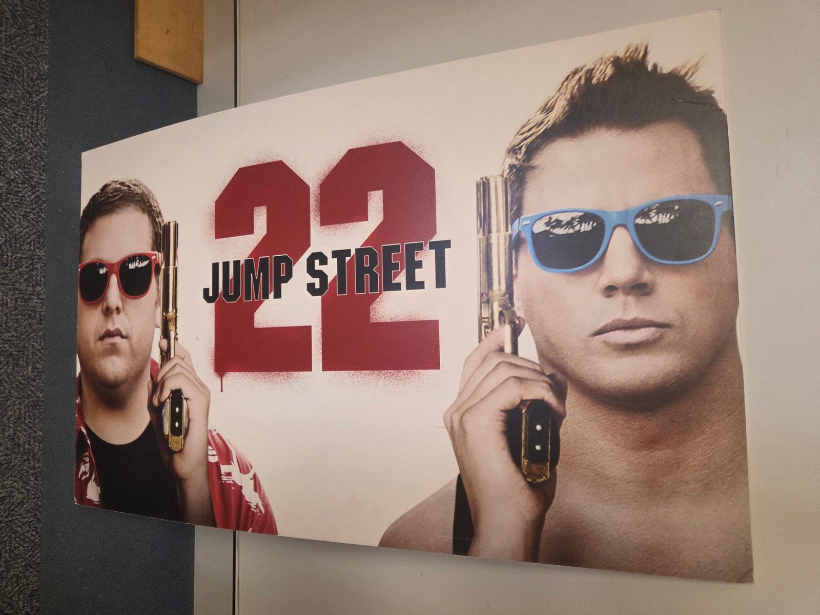 Original 22 Jump Street movie advertising display board