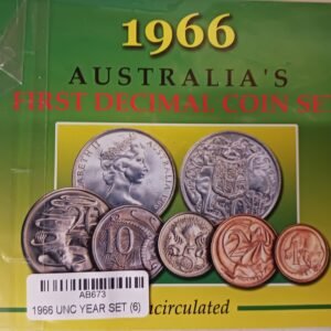 LOT096 1966 Australia's First Decimal Coin Set Uncirculated Six Coin Collection