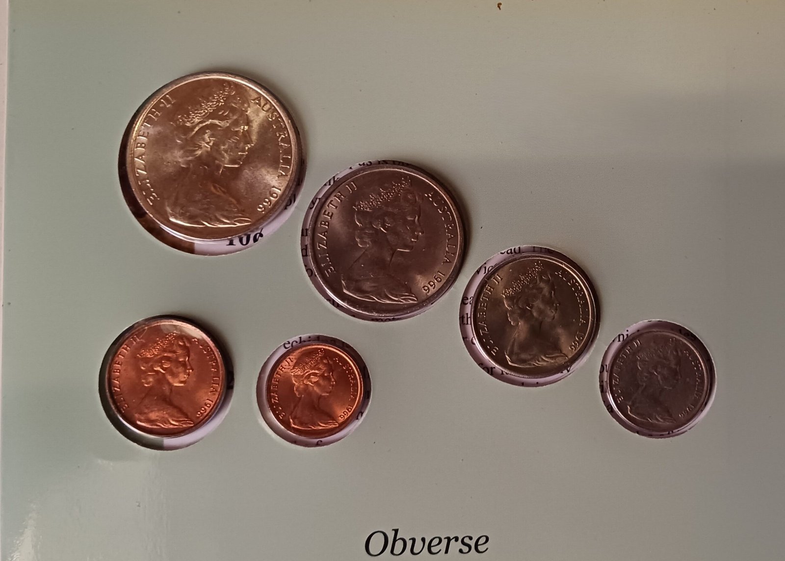 LOT096 1966 Australia's First Decimal Coin Set Uncirculated Six Coin Collection - Image 2
