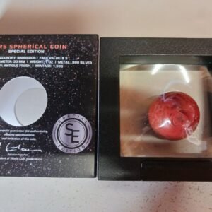 LOT107 Barbados Mars Spherical Coin 2021 1oz .999 Silver Special Edition