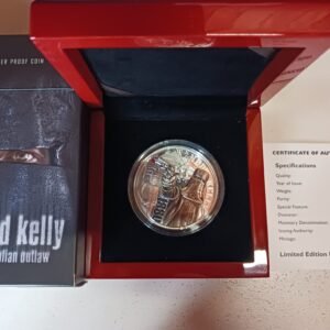 LOT108 Ned Kelly Australian Outlaw 2020 2oz .999 Silver Proof Ultra High Relief Coin