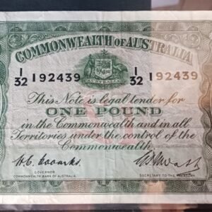 LOT 016 Australian One Pound Banknote – King George VI – Serial 32/192439