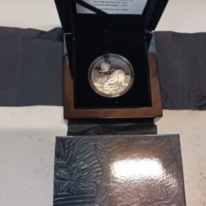 LOT075 2019 Australia at Night Kangaroo 1oz Silver Black Proof Coin