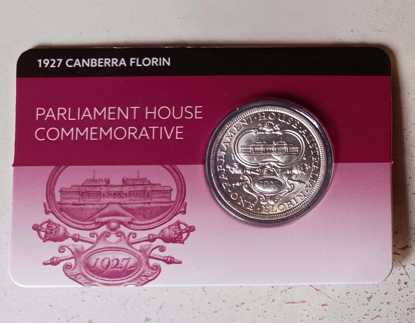 1927 Canberra Florin Parliament House commemorative coin