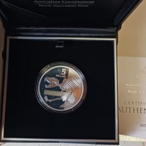 Tasmanian Devil skeleton $5 silver proof coin
