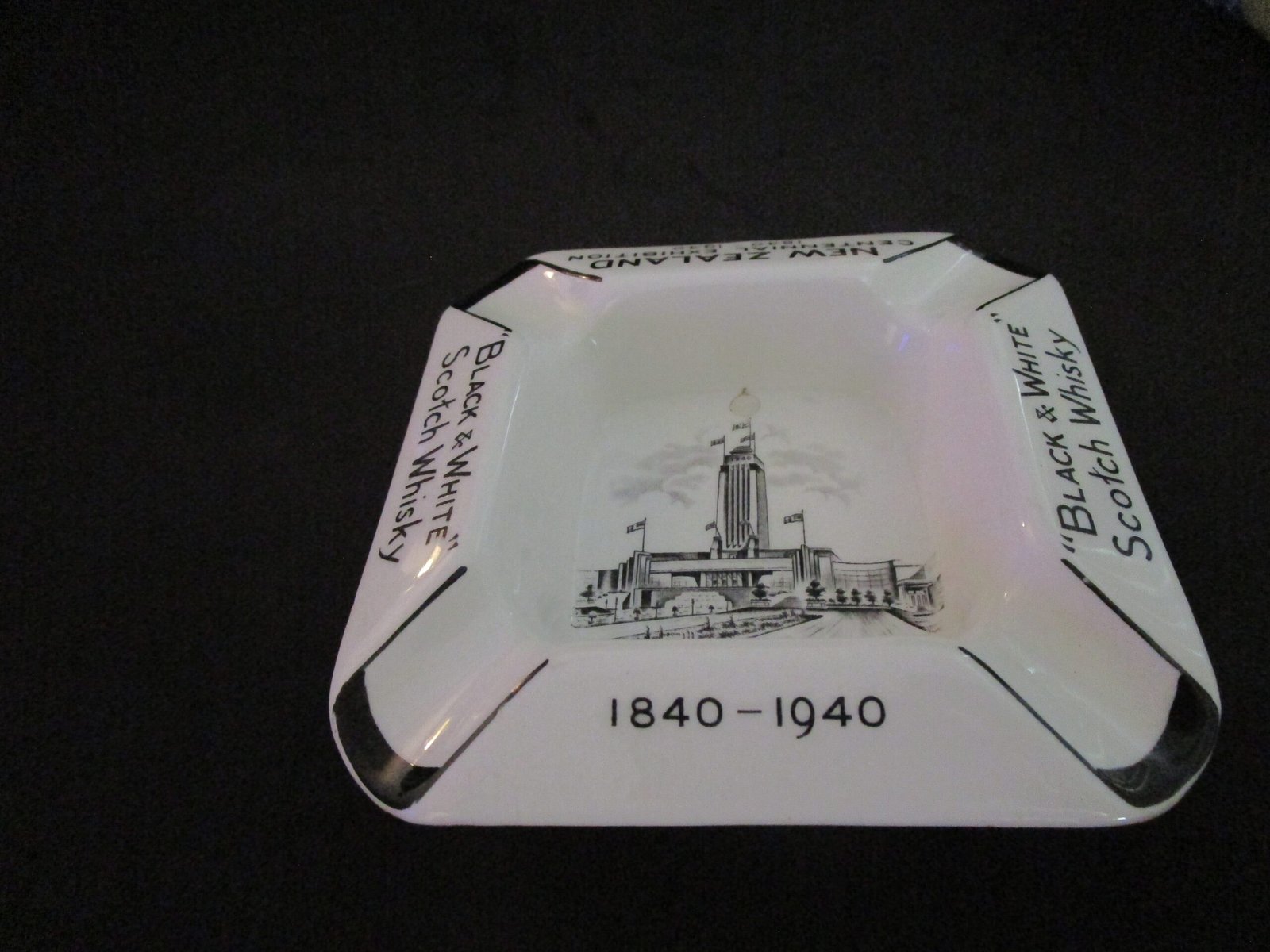 New Zealand Centennial Exhibition 1840 1940 ceramic ashtray