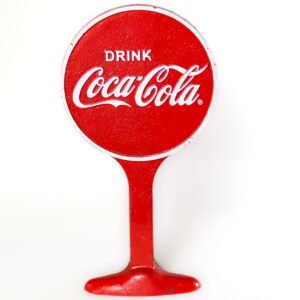 LOT024 Coca-Cola cast iron advertising display sign front view