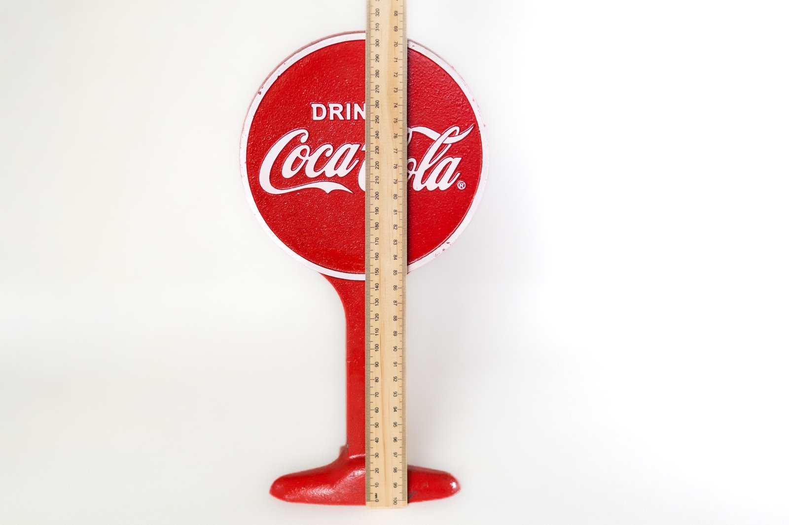 LOT024 Drink Coca-Cola cast iron sign with stand