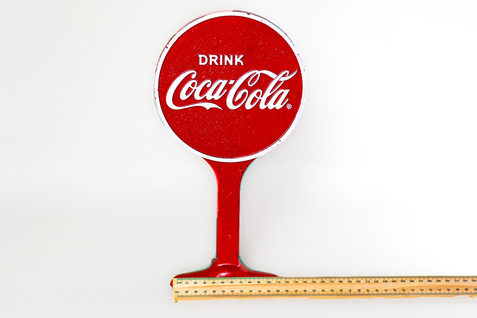 LOT024 Coca-Cola collectible cast iron display sign