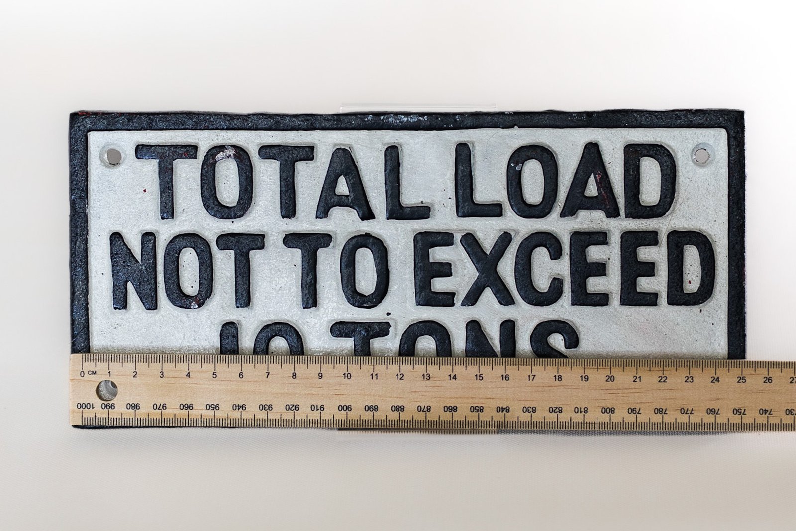 LOT025 vintage cast iron workshop sign